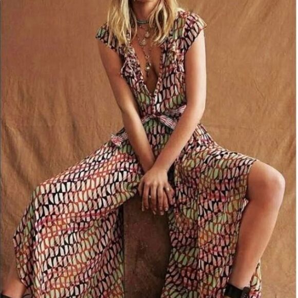 NWOT Free People Sahara Wide leg jumpsuit size XS - Picture 1 of 8